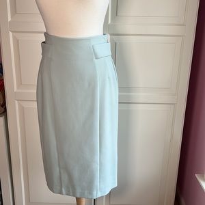 Eva Mendes for NY&C high waisted midi pencil skirt pastel green SZ 8 fully lined